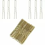 Haarnadeln Bobby pins Haarnadeln Metal Hair pin Girls Hair Accessories Bun Pins 50Pcs Ideal für alle Haartypen (U-Gold)
