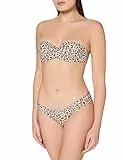 Iris & Lilly Damen Bikini-Set, Beige Tiermuster, 36