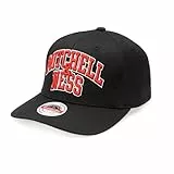 Mitchell & Ness Classic Red Arch Logo Snapback Baseballkappe, Schwarz/Rot