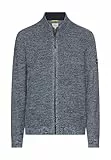 camel active Herren Strickjacke aus einem Soften Baumwollmix Tintenblau, Menswear-XL