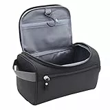 ONEGenug Kulturbeutel Reise Kulturtasche Herren & Damen Kosmetiktasche Zum Aufhängen Waschtasche für Jungen & Mädchen Schwarz