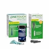 OneTouch Ultra Plus Kombi-Pack S für Blutzuckermessung |Teststreifen & Lanzetten für Diabetes (Zucker-Krankheit)| 30 Tests | 1 Teststreifen,1 Packung Lanzetten, je 30 Stück
