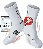 CORE GORIMO - Laufsocken Kompression - Anti-Blasen Schutz - Kompressionssocken Damen & Herren zum laufen, running und beim Sport (35-38, Weiß)