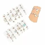 Kikuo Freundschaft gewebtes Armband 12-teiliges Set, Handgewebtes Verstellbares Armband, Süße Deko-Sterne, Wolken, Kronen, Einhörner, Muscheln, Katzenschmuck, Geburtstagsgeschenke für Mädchen