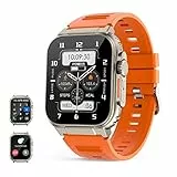 Smartwatch Herren Ultra mit Telefonfunktion, Fitness-Tracker mit Herzfrequenz Schlafüberwachung, Musikspeicher,600 mAh großer Akku,Blutdruckmonitor, Diktiergerät,fitnessuhr Sportuhr für Android iOS