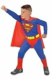 Ciao Kinder und Jugendliche Superman Kinderkostüm Original Dc Comics (Größe 5-7 Jahre) Kost me, Blau Rot, 5-7 Jahre 110 cm von den Schultern bis zum Boden EU