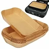 BYKITCHEN Airfryer Backpapier for Ninja Foodi MAX Grill und Heißluftfritteuse [AG551EU][AG551EUCP], Große Antihaft Heißluftfritteuse Backpapier, Airfryer Zubehör for Ninja Grill (100 Stück)