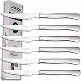 Arcos Fleischmesser-Set | 6 Stück | Steakmesser Marke Arcos | Edelstahl-Besteck | Klinge 110 mm | Monoblock-Griff | Spülmaschinenfest | umweltfreundliche Verpackung