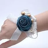 Egurs Braut Brautjungfer Handgelenk Corsage Armband Hand Blumen Frau Hochzeit Prom Party Schmuck Zubehör Dunkelgrün
