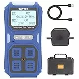 TopTes Guard-156 Gasmelder, 4 Gasmelder Für H2S, CO, LEL und O2, mit 3 Alarmmodi (visuell, Vibration, Ton), 0,5s Schnellreaktion, Staub- und explosionsgeschütztes Design, ideal für Arbeit und Zuhause