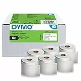 DYMO Original LabelWriter Versandetiketten für LabelWriter 5XL/4XL-Etikettendrucker | 102 mm x 210 mm | 6 Rollen mit je 140 leicht ablösbaren Etiketten (840 Stück) | selbstklebend