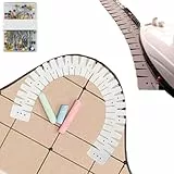 BüGellineal- Flexibler SilikonsäUmer- HeißSaum Lineal Zum NäHen, HitzebestäNdiges Saumlineal,Flexibles Kurvenlineal Mit Graduierung, Lexible BüGelregel FüR Stoffpolsterung NäHen Basteln MaßNehmen