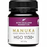 New Zealand Honey Co. Manuka Honig MGO 1130+ | Aktiv und Roh - Hergestellt in Neuseeland - Zertifiziertem Methylglyoxal Gehalt - 125g - Raw Honey - Rohhonig