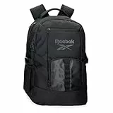 Reebok Cross Truck One Rucksack für Laptop, aus Polyester, seitliche Kompression zur Anpassung der Last, breite ergonomische und gepolsterte Schultergurte von Joumma Bags, Schwarz, Talla única,