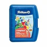 Pelikan 2056080 198/9R Modelliermassen Kinderknete Creaplast, 300g, rot (Einzelpack blau)