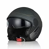 ORIGINE Motorradhelm Jethelm Rollerhelm mit Visier Zertifizierung ECE 22-06