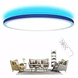 MILFECH 24W LED Deckenleuchte Dimmbar mit Fernbedienung, Deckenlampe RGB Farbwechsel 3000K-6000K 3200LM Rund für Schlafzimmer Kinderzimmer Küche Wohnzimmer (Weiß)