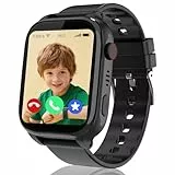 4G Smartwatch Kinder, IP68 Kinder Smartwatch mit GPS und Telefon, HD Videoanruf, SOS-Anruf, Schulmodus, Spiel, Wecker, SIM, Handy, Smart watch Wasserdicht Kinderuhr Geschenke für Mädchen Jungen, Black