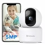 GALAYOU 5MP Überwachungskamera innen - Babyphone mit Kamera Hundeüberwachung, WLAN Kamera Indoor mit Intelligente Verfolgung, Zwei-Wege-Audio, Menschenerkennung, funktioniert mit Google Home G2