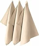 REDBEST Geschirrtuch, Küchentuch 3er-Pack Seattle, 100% Baumwolle beige Größe 50x70 cm - saugstarke, strapazierfähige Qualität, mit Aufhängung (weitere Farben)