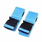VORCOOL 2 Stück Gepäckband Koffergurte Reisen Gürtel Zubehör mit Schnalle (blau)