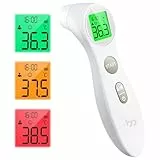 Femometer Stirnthermometer für baby Kinder und Erwachsene, Fieberthermometer kontaktlos mit Fieberalarm, 1s sofortig genaues Messwert, Weiß