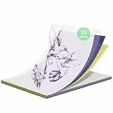 GBK Tattoo Transferpapier A4 10 Blatt, Hochauflösendes Tattoo Papier für Präzise Tattoos, 4-Lagiges Transferpapier Tattoo zum Bedrucken, Stencil Papier mit Schutzfolie, Tattoos Zubehör (10 Blatt)