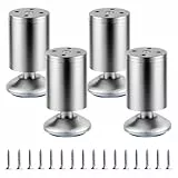 Gaomoeny 4 STK Möbelfüße Höhenverstellbare Füße für Möbelfüße, 10cm Edelstahl Schrankfüße, Möbelbeine Schrankfüsse Möbelfüsse für Couchfüße Sofabeine Sofafüße Bettfüße Kommodenfüße Tischbeine
