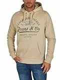 riverso Hoodie Herren Regular Fit RIVArmin Kapuzenpullover Pullover Print Beige 3XL, Größe:3XL, Farbe:Cobblestone Beige