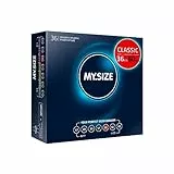 MY.SIZE Classic Kondome Größe 5 I 60 mm Breite I 36 Stück Großpackung I Premium Kondome extra dünn I Kondome gefühlsecht hauchzart I dünne 0,07 mm Wandstärke I Kondome vegan I Condoms for men