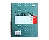 Pukka Pad, A4 Kariert Metallisch Jotta Notizbuch 3er Pack - 29. 7 x 23cm - Spiral Notizbuch mit 80GSM Papier - Mit 4-Loch Ränder und perforierte Kanten - 200 Seiten, Grün