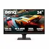 BenQ GW2490E 24 Zoll Eye-Care Gaming Monitor, 100Hz, 1920x1080p, IPS, integrierte Lautsprecher, Wandhalterung, Thin Bezel, Smarte Helligkeitsanpassung, 2X HDMI, DisplayPort