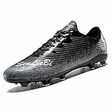 Unitysow Fußballschuhe für Herren, Astroturf-Sneaker, Outdoor-Fußballschuhe, professionelle Leichtathletik-Sneaker, Futsal-Stiefel, Kinder, Teenager, Fußballschuhe, Schwarz , 42 1/3 EU