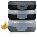 DAFUTA 3x Brotodose Lunchbox Brotbox Vorratsdose Aufbewahrungsdose Mix & Match Essensbox Frühstücksbox