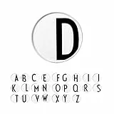 Design Letters Buchstaben Teller Weiß (A-Z) | Weihnachtsdeko, Weihnachtsgeschenke für Frauen, Männer | Tisch deko | Porzellan Geschirr, Snackteller, Weihnachtsteller | Kuchenteller, Deko Teller