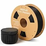 DEEPLEE PLA+ Filament 1.75mm, PLA Plus 3D Drucker Filament, Maßgenauigkeit +/- 0,02 mm, Filament 3D-Druckmaterialien, Schwarz 1kg (2,2lbs)
