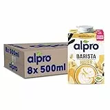 Alpro Barista Haferdrink – Zum Aufschäumen – Vegan und milchfrei – Von Natur aus laktosefrei – Reich an Ballaststoffen, Calcium und Vitaminen – 8 x 500 ml