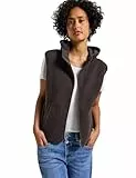 Street One Damen 3227377 Teddy Weste mit Kapuze, deep Roast Brown, 46
