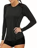 Gyabnw Langarm Sportshirt Damen Sport Tshirt Wandershirt Funktionsshirt Laufshirt Yoga Oberteile Fitness Sportbekleidung