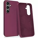 MyGadget Hülle kompatibel mit Samsung Galaxy S25 - Gummierte Handyhülle - [ 3 Layer Struktur ] Schutzhülle mit Soft Inlay & Hardcase Cover außen - Bordeaux