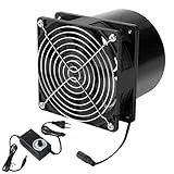 Gobesty 100mm Abluftventilator, 12V Rohrventilator mit Geschwindigkeitsregler, Hitzebeständig Rohrlüfter 100mm leise & langlebig 3000RPM für Bad WC Küche Gewächshaus Zelt Garage
