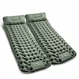 CALIYO Isomatte Camping 2Pcs – Verdickte Luftmatratze mit FußpressPumpe, Ultraleicht & Wasserdicht | Integriertes Kopfkissen, Kleines Packmaß für Outdoor, Wandern, Zelte & Reisen