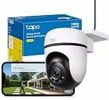 Tapo TP-Link C500 WLAN Überwachungskamera Außen, 360° Sichtbereich, 1080p Auflösung, Bewegungserkennung, Nachtsicht bis zu 30 m, Zwei-Wege-Audio, Kompatibel mit Alexa & Google