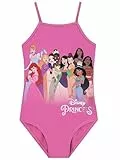Disney Badeanzug Kinder Mädchen, Princess Badeanzug Schwimmanzug Kinder, Moana, Rapunzel, Ariel Schwimmanzug Mädchen, Rosa 122