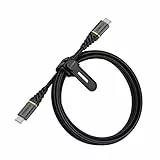 OtterBox USB C-C USB PD 1M Robustes, geflochtenes Schnelllade-Kabel, Performance Plus Serie, Schwarz