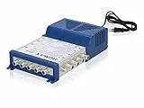 HUMAX HMS 512 Multischalter für Quattro und Quad LNB, SAT Verteiler für 12 Teilnehmer, Antennenverteiler mit integriertem Netzteil, SAT Splitter mit 1 terrestrischem und 4 Sat LNB-Eingängen