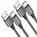 RAVIAD USB C Kabel [2Pack 2M] 3.1A Ladekabel USB C Schnellladekabel Nylon USB C Ladekabel für iPhone 17 16 15 Pro Max, Samsung Galaxy S24 S23 S22 S21 S20 Note 10, Huawei P60, Google Pixel, Xperia XZ