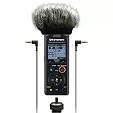 OM SYSTEM LS-P5 Videokamera-Kit, Hi-Res Audiorekorder inkl. Windschutz, Blitzschuhadapter, 3,5 mm Audiokabel, mit TRESMIC II 3-Mikrofonsystem, 16 GB Speicher, 37h Laufzeit