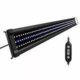 NICREW ClassicLED G2 Aquarium Beleuchtung, verstellbare LED Lampe mit Mondlicht, IP67 wasserdicht für Süßwasser-Aquarien, 118-150cm