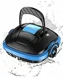 WYBOT Osprey 200 Poolroboter Akku Kabellos Poolsauger Roboter mit Dual Antriebsmotoren,180μm Filtration,Automatische Parken Poolreiniger für Flachem Boden Aufstellpools bis 50 m²-Schwarz